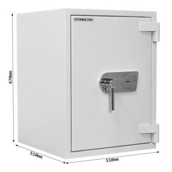 Rottner Wertschutzschrank EN2 Diamant Fire PO65 Doppelbartschloss lichtgrau T05910